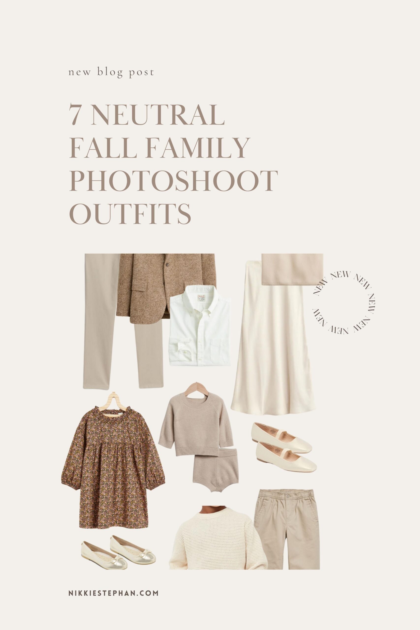 7 neutral fall family photoshoot outfits by nikki estephan